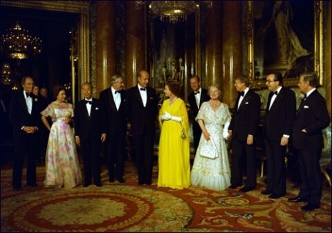 Queen Elizabeth II: President and Mrs. Carter with Queen Elizabeth