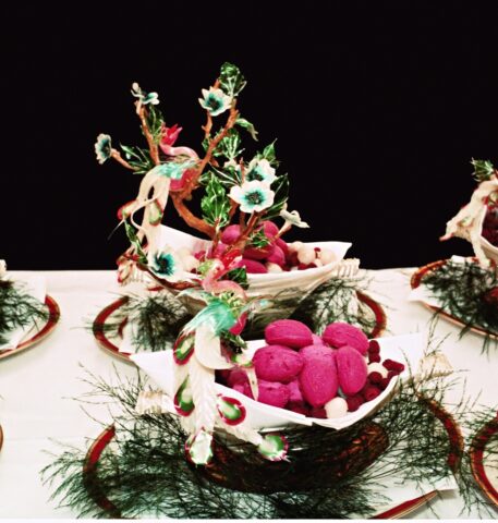 China State Dinner Dessert - 1984: Pomegranate Sorbet with Lychees and Raspberries