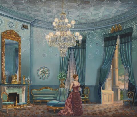 Painting of Frances Folsom in the Blue Room