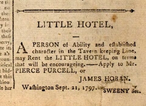 ​Newspaper ad, Washington Gazette