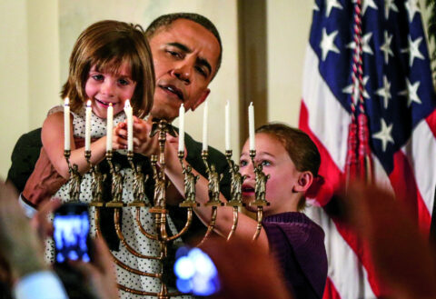 Obama 2013 Statue of Liberty Menorah