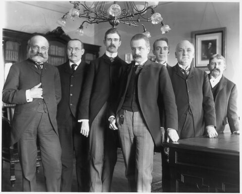 Colonel William Crook and members of President McKinley's staff