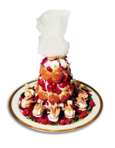 French State Dinner Dessert - 1996: Croquembouche of Apple and Cherry Sorbet