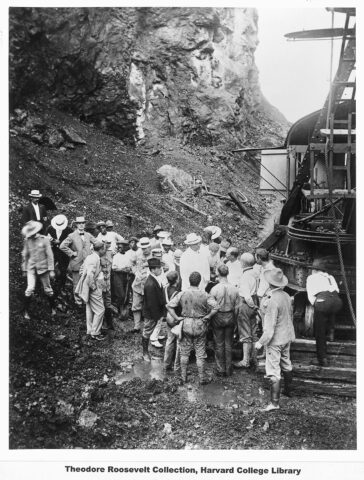 Theodore Roosevelt with Panama Canal workers